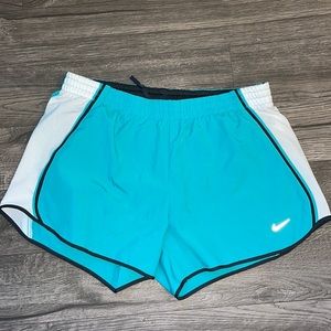Nike womens running shorts blue/teal size medium